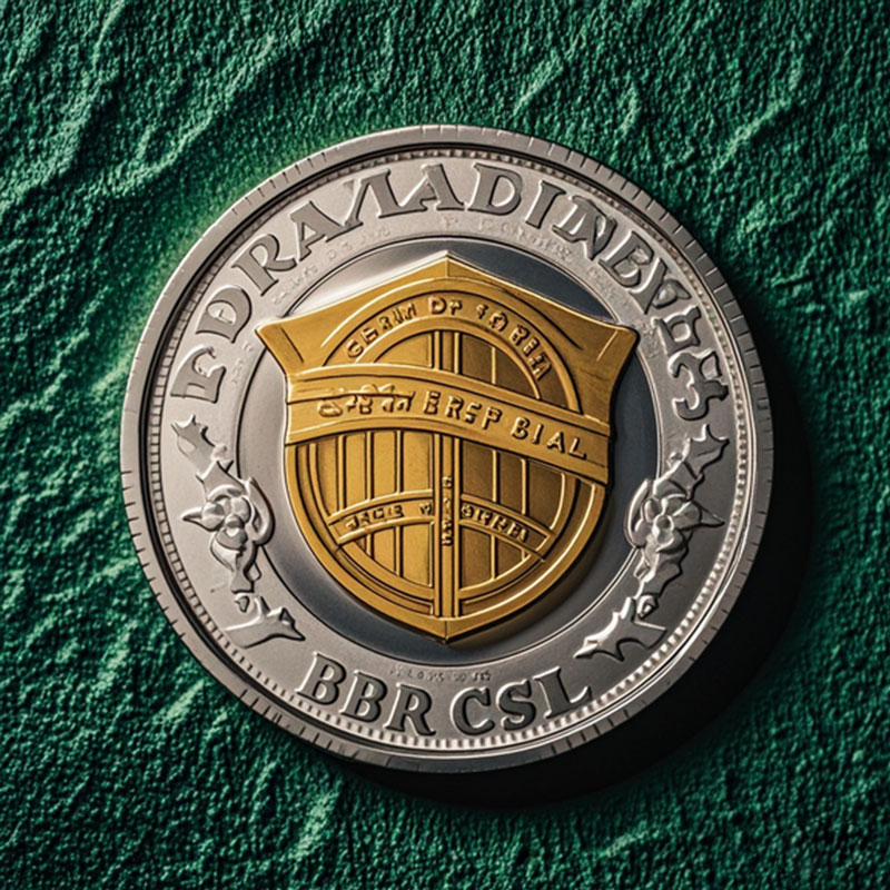 定制巴西獨立日足球紀念幣塑膠復古彩色圓形浮雕做舊紀念幣